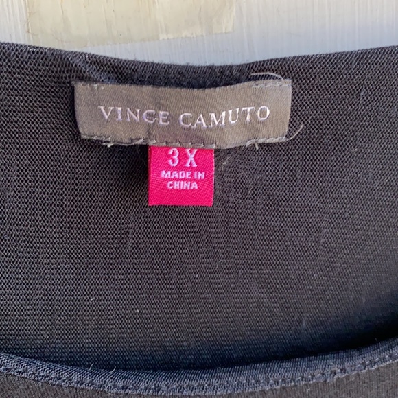 Vince Camuto Slimming Black Peplum Blouse Top 3X - Picture 2 of 5